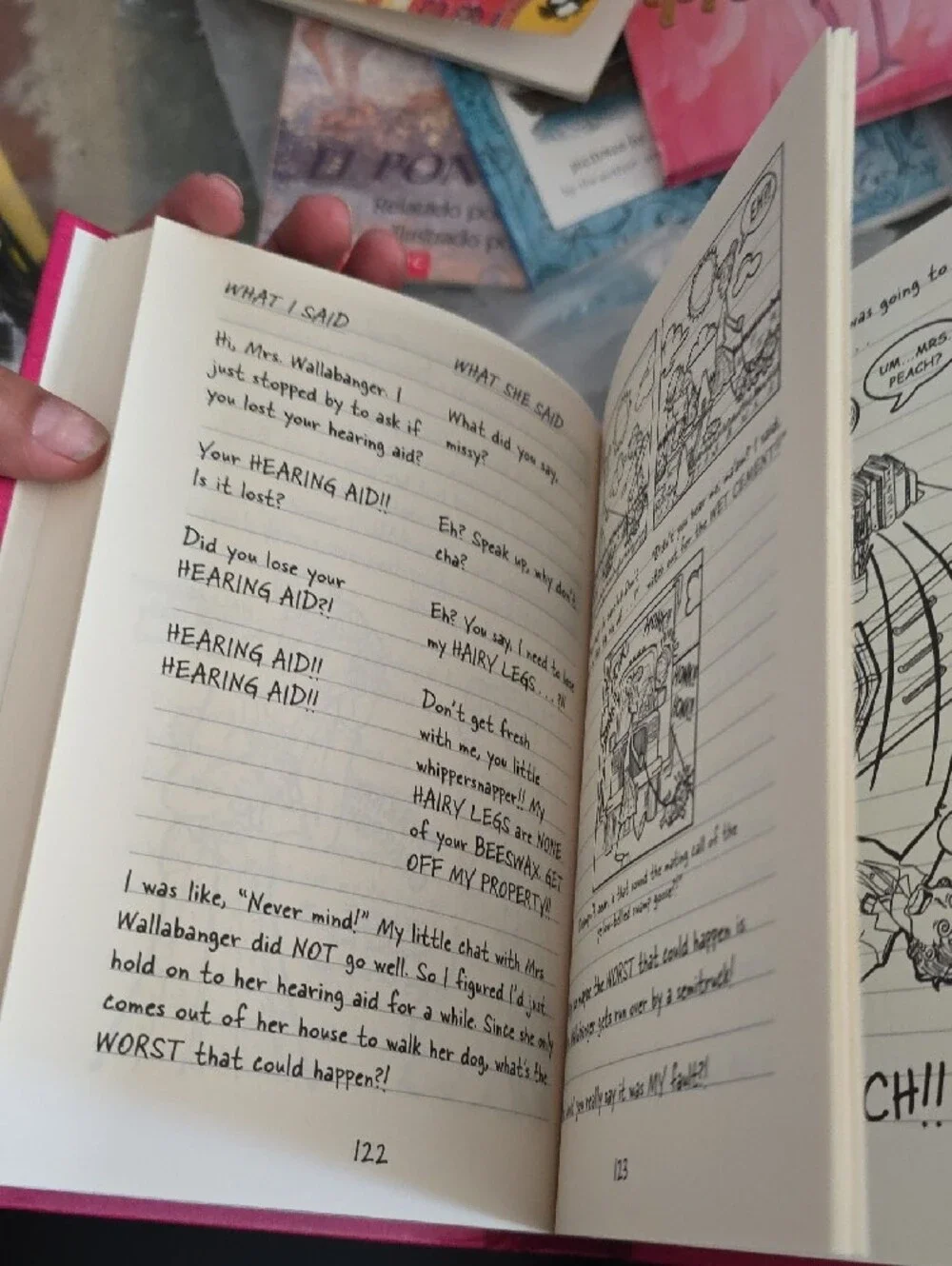 Rachel Renée Russell Dork Diaries Hardcover book - Pink
